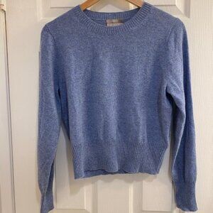 J. Crew 100% Cashmere Cropped Crew Neck Sweater M